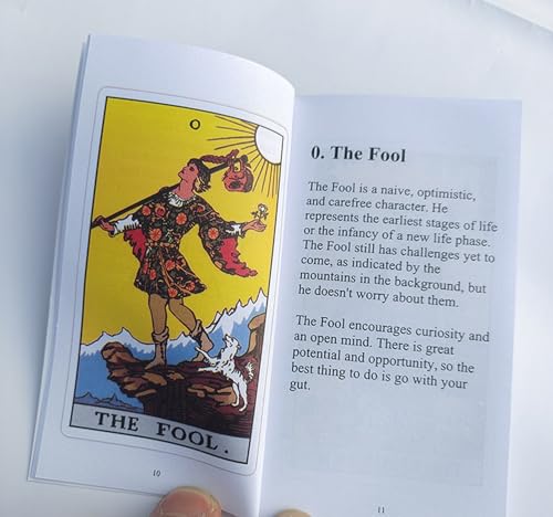 KZXXZH Cartas del Tarot, Diseño Clásico Tradicional, Baraja de Cartas del Tarot Completa Original con Guía Colorida para Principiantes