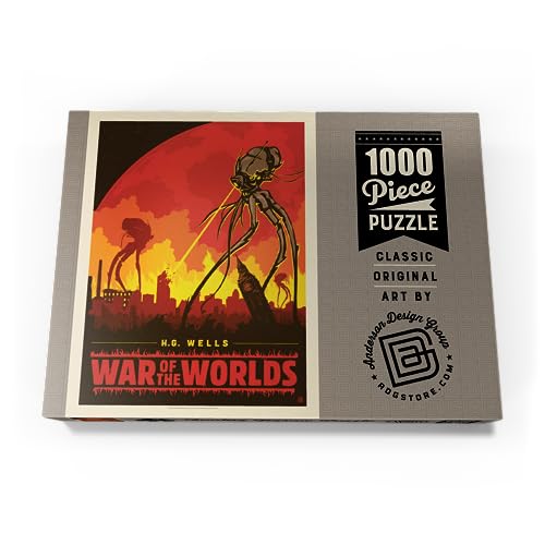La Guerra De Los Mundos: H.G. Wells, Póster De Época - Premium 1000 Piezas Puzzles - Colección Especial MyPuzzle de Anderson Design Group