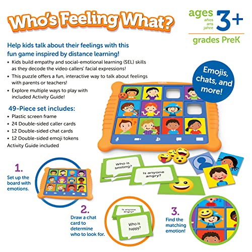 Learning Resources-¿ Cómo se Siente Cada Aprendizaje Social y Emocional, comunicación para niños, Sentimientos, Juego Infantil para Aprender Las emociones, 49 Piezas, 3+ años, Multicolor (LER6374)