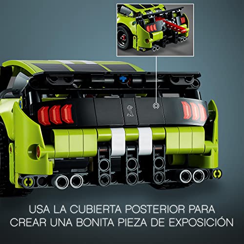 LEGO 42138 Technic Ford Mustang Shelby GT500, Maqueta de Coche de Juguete con App de Realidad Aumentada, Reyes 2022 y Papá Noel