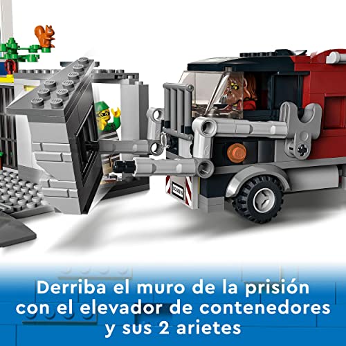 LEGO 60316 City Comisaría de Policía, Edificio con Cárcel, Helicóptero de Juguete, Furgón Policial y Camión, para Niños de 6 Años