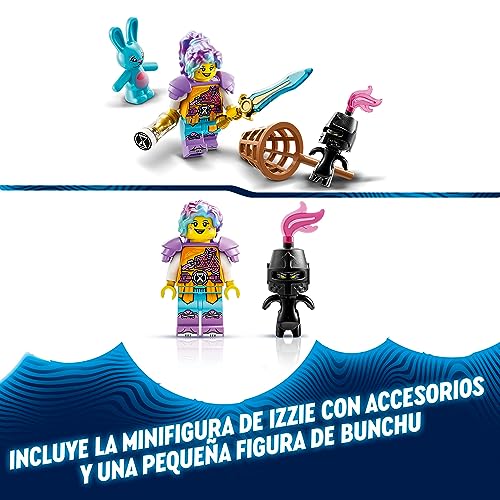 LEGO 71453 DREAMZzz Izzie y el Conejo Bunchu, Juguete de Construcción, Figura de Conejo con Patines, se Puede Construir de 2 Modos Diferentes, Juego Imaginativo para Niños y Niñas de 7 Años o más