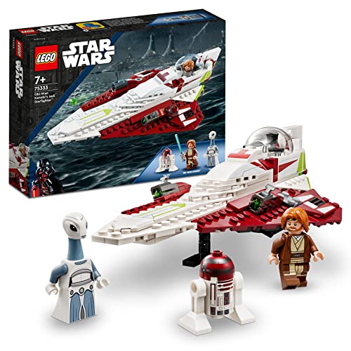 LEGO 75347 Star Wars TM Bombardero Tie, Maqueta de Caza Estelar para Construir, Droide Gonk & 75333 Star Wars Caza Estelar Jedi de OBI-WAN Kenobi, Juguete de Construcción para Niños de 7 Años o Más