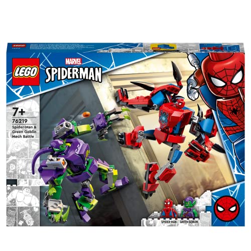 LEGO 76219 Super Heroes Batalha de Robôs do Homem-Aranha e Green Goblin