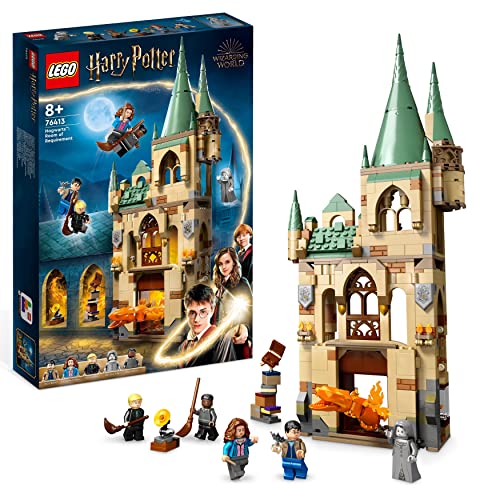 LEGO 76413 Harry Potter Hogwarts: Sala de los Menesteres, Castillo de Juguete Modular, Película Las Reliquias de la Muerte 2, Mini Figuras Hermione y Draco