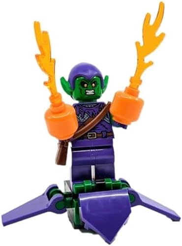 LEGO Marvel Superheroes: Minifigura de duende verde con planeador y bombas de calabaza