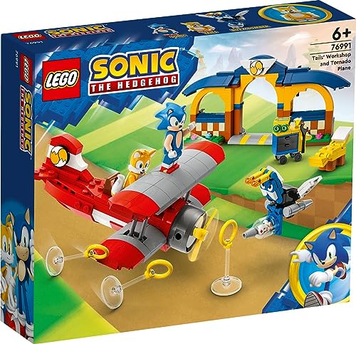 Lego Sonic 76991 Tails 76991 - Aviador de tornado con taller y isla de rescate de animales Amys 76992