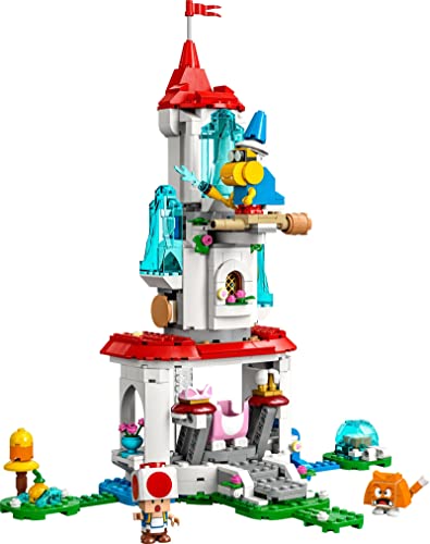 Lego Super Mario 71403 - Juego de 3 piezas de aventura con melocotón, juego de ampliación 71407 para gatos y torre de hielo y superseta 30385