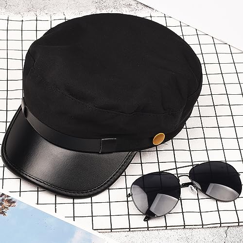 Lezevn 8 piezas de accesorios de disfraz de chofer, disfraz de conductor de limusina, sombrero negro, pajarita, gafas de sol autoadhesivas, guantes blancos para cosplay y maleza