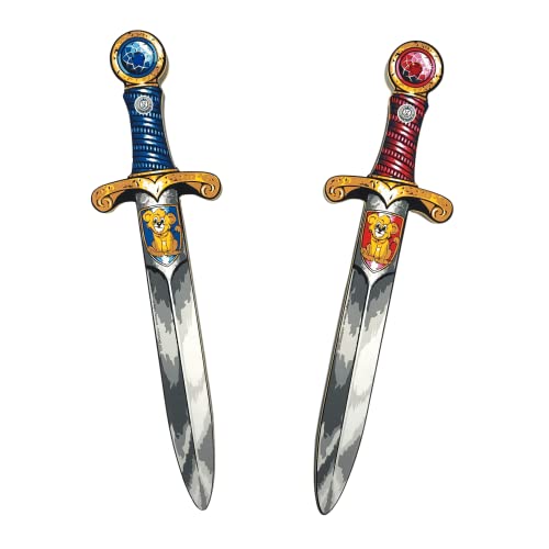 Liontouch - Mini Espadas de León Juguetes para Dos Niños, Azul y Rojo | Espada Medieval de Caballero para Juegos Imaginativos en Espuma | Armas Seguras para el Disfraz y Vestuario de Pequeños