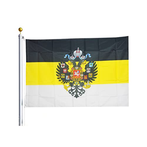 Liummrcy Bandera de Rusia, Banner de Rusia, Imperio de Rusia 3x5 pies Rusia Bandera Vívida Color National Flags UV Fade Resistente a Las pancartas Nacionales de Doble Costura Rusa