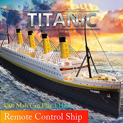 Lllunimon Barco RC Control Remoto 1/325 Titanic Sea Grand Cruise Ship Alta Simulación Modelo De Barco RC, 3200 mah for 1 Hour
