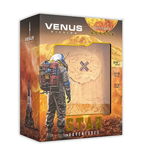 Logica Juegos Art. La Misión de Venus - Rompecabezas de Madera - Cofre Secreto - Dificultad 5/6 Increíble - Serie Star Adventures