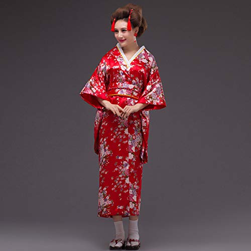 LPQSY Halloween Cosplay Fancy Vestido Fancy Performance Lady Mujeres Cosplay Costume Kimono Paño Vestido Vestido de Mujer Japonesa (Rojo, Talla) (Color : Red, Size : One Size)