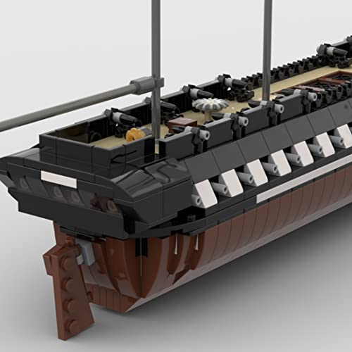 Lumitex Technik USS Constitution - Bloques de construcción de barcos compatibles con Lego, 1392 piezas, 1:200, gran nave, construcción para adultos y niños