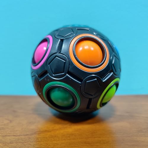 Magic Rainbow Ball - Bola de Arco Iris Mágica, Rompecabezas de Habilidad y Desarrollo Mental, Juego de Cubo de Arco Iris Compacto y Suave