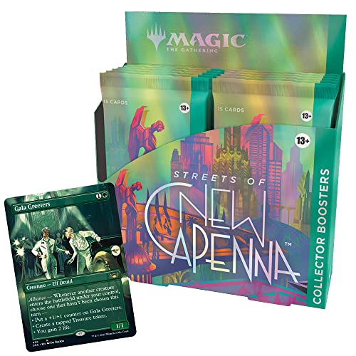 Magic The Gathering Caja de Sobres de Coleccionista de Calles de Nueva Capenna, de 12 Sobres y 1 Carta Especial, Versión en Inglés, C95260000