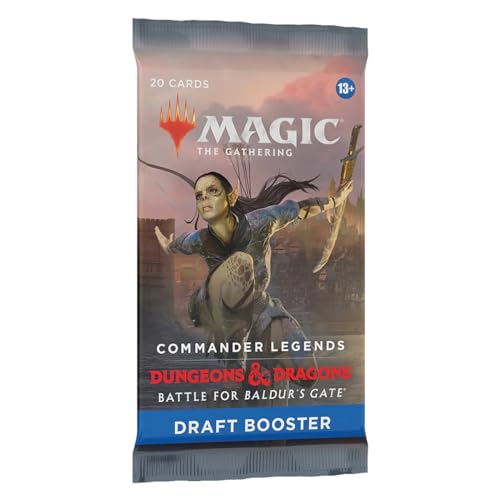 Magic The Gathering D&D Battle for Baldurs Gate Commander Legends Booster, Multicolor (Wizards of The Coast MTG_CL_BALDUR_Sing_Draft)