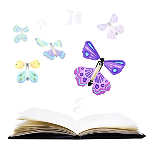 Mariposa Voladora Mágicas,Mariposas Magic,Flying Butterfly Toy,10pcs Mariposas Voladoras,con Cuerda Mágica Cuerda Rota,para Regalos de Cumpleaños,Educación Infantil,Regalos Sorpresa (Color Aleatorio)