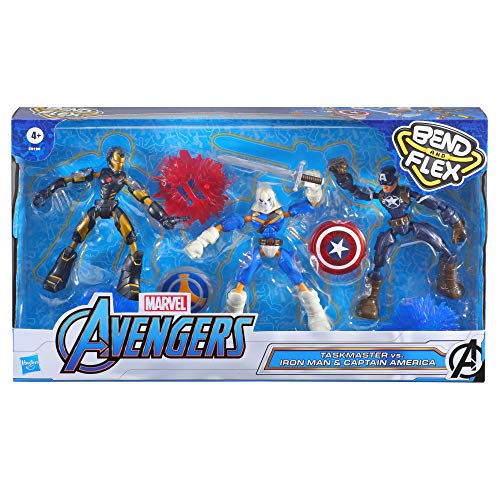 Marvel Avengers – Juego de 3 Figuras – Takmaster vs Iron Man & Capitán América