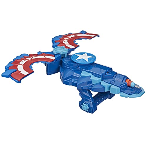 MARVEL CLASSIC Avengers Mech Strike Monster Hunters - Lanzador Escudo del Capitán América - Juguete para niños a Partir de 5 años, F4377