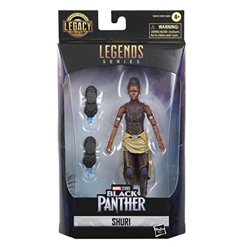Marvel Hasbro Legends Series Black Panther Legacy Collection F5975 Figura Coleccionable de Shuri de 15 cm - 2 Accesorios