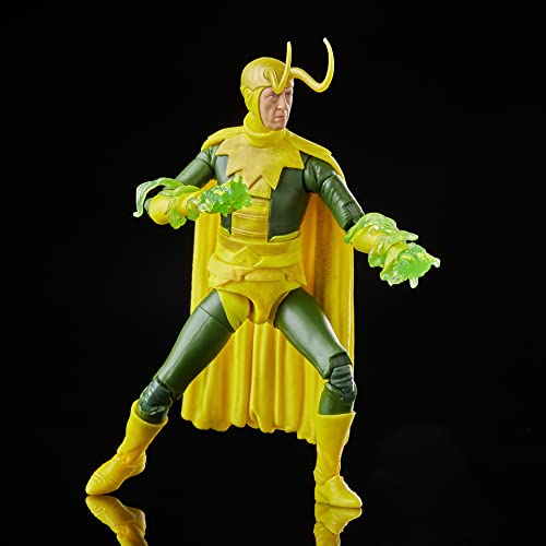 Marvel Hasbro Legends Series - Universo Cinematográfico de en Disney Plus - Figura de Loki Clásico - 5 Accesorios y 1 Pieza para armar Figura Adicional, F3702