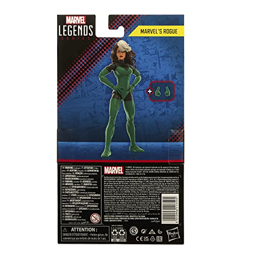 Marvel Legends Series Rogue, Uncanny X-Men - Figuras de acción coleccionables de 6 Pulgadas, 2 Accesorios