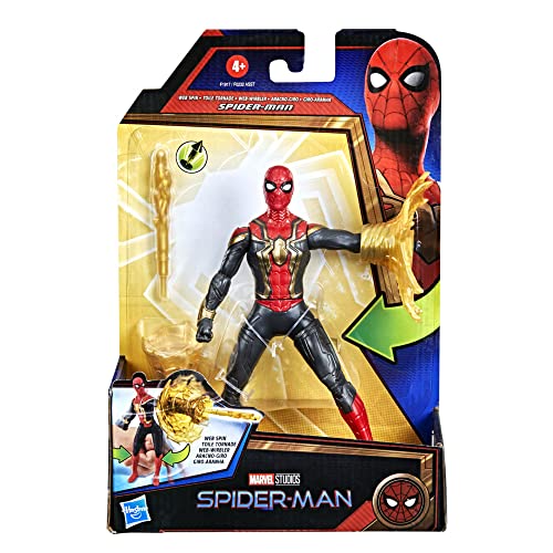 Marvel Spider-Man - Figura de acción Inspirada en la película Spider-Man de 15 cm con Ataque de Arma para apretar Las piernas, a Partir de 4 años