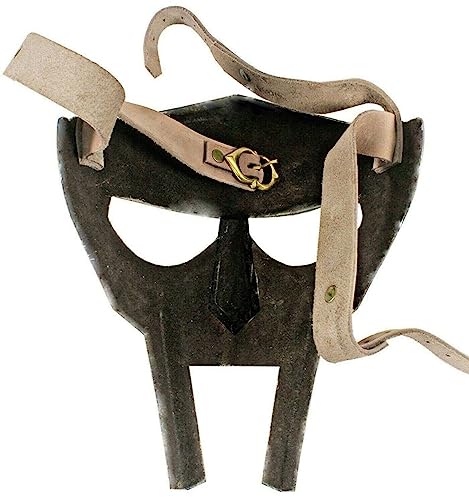 Máscara de gladiador de armadura medieval de acero antiguo Doom MF máscara facial caballeros guerrero LARP máscara cruzada máscara de gladiador disfraz de juego de rol