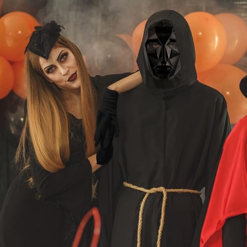 Máscara de Halloween, máscara de juego, pasamontañas, guantes negros, 10 cartas de juego, máscara de juego coreano, máscara de cara, para Halloween, carnaval y disfraz para hombre, mujer y niños