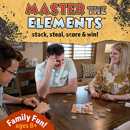Master The Elements Juego de Estrategia y Oportunidad para la Familia Donde 2 a 6 Jugadores compiten para superar a Sus oponentes, Juego Familia para Adultos, Adolescentes y niños a Partir de 8 años
