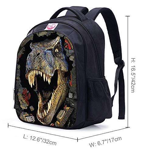 MATMO Juego de mochila y lonchera de dinosaurio para niños, mochila de hombro y estuche (mochila de dinosaurio juego 1)
