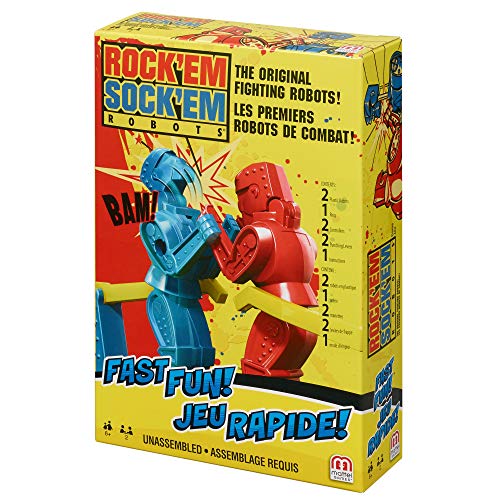 Mattel Games -Rock'em Sock'em robots de lucha, juegos niños +6 años (FMW26)