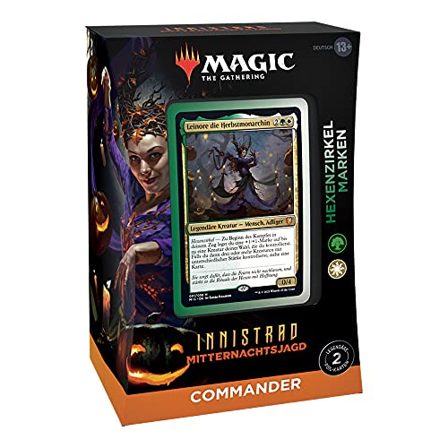 Mazo Innistrad Midnight Hunt Commander de Magic the Gathering, fichas para aquelarre (versión alemana) (Mago de la Costa C89611000), multicolor