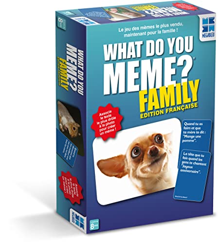 Megableu - What Do You Meme? - Family Edition Francesa - Juego de Cartas - Juego de Ambiente - Juego de Mesa - Jugar en Familia o Entre Amigos - A Partir de 8 años