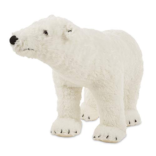 Melissa & Doug - Oso polar gigante - Animal de peluche realista (casi un metro de largo)