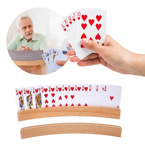 MEMOFYND 2 soportes para tarjetas de juego, soporte para tarjetas de juego, soporte para tarjetas de juego, soporte para tarjetas manos libres para juegos de cartas, adecuado para personas mayores,