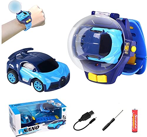 MEPRFROT 2022 Mini juguetes de reloj de coche con control remoto, reloj Tiktok, regalo de coche pequeño RC para niños y niñas, bolas de techo adhesivas