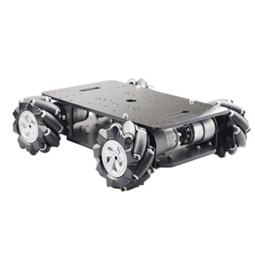 MILLAY 5kg Cargar Doble chasis mecanum Robot Robot Kit de chasis del automóvil con 4pcs 12V Encoder Motor Fit for Arduino Raspberry Pi Tallo de Bricolaje