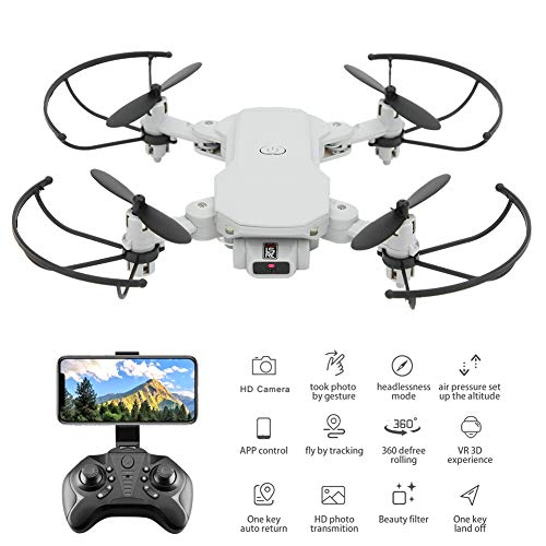 Mini Drone con cámara 4K/1080P/480P, Quadcopter RC plegable con WIFI, Drone RC profesional con modo sin cabeza, retención de altitud, transmisión en tiempo real, retorno con una tecla(Blanco 4K)