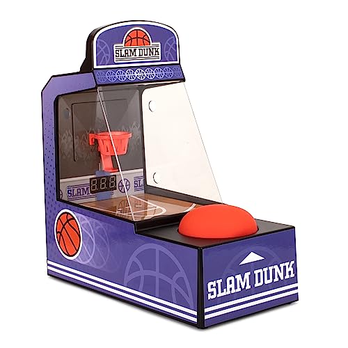 Mini juego de baloncesto retro, máquina de arcade de escritorio, juego de baloncesto de mesa portátil con contador de puntuación, aro de baloncesto, grandes regalos para hombres, regalos de cumpleaños