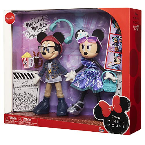 Minnie Mouse – Muñecas Minnie Mouse y Mickey Mouse con Vestimenta de Cine - Muñecas con Preciosos Detalles para Niñas 3 Años +