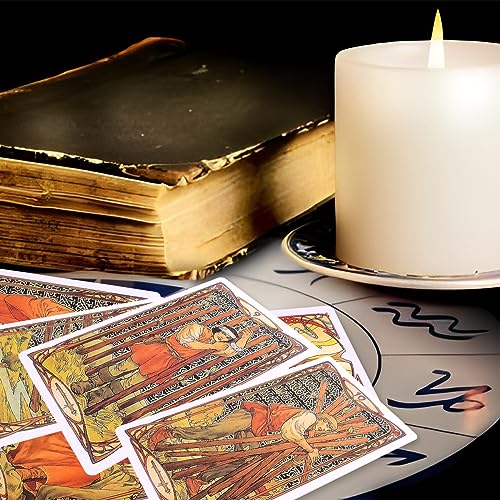 Miotlsy Cartas del Tarot para Principiantes, Tarot Cards Baraja de 78 Cartas de Tarot con Guía, Tarot de Aprendizaje, Baraja de Tarot Clásica, Herramienta de Adivinación