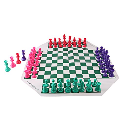 misppro Travel Home - Juego de ajedrez internacional para cuatro jugadores