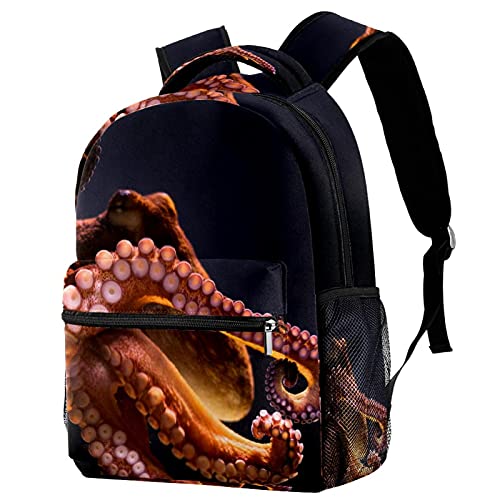 Mochilas de viaje de Leisure Campus, Octopus Ocean Animal Kraken Bolsas con portabotellas para niñas y niños