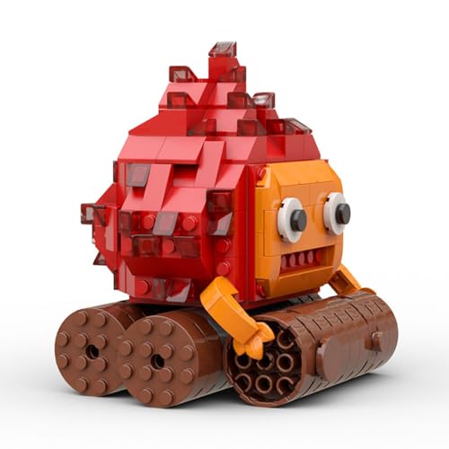 Modular Casa Bloques De Construcción 252Piezas Moc Howl's Moving Castle (Calcifer) Nano Micro Bloques De Construcción Mini Juego De Juguetes De Construcción para Adultos Compatible con Lego