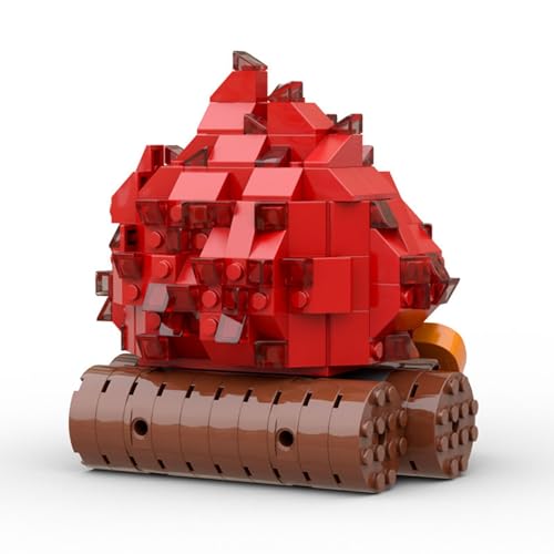 Modular Casa Bloques De Construcción 252Piezas Moc Howl's Moving Castle (Calcifer) Nano Micro Bloques De Construcción Mini Juego De Juguetes De Construcción para Adultos Compatible con Lego