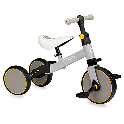 MoMi Loris Bicicleta sin Pedales para niñas y niños (Peso máx. 25 kg), con Pedales extraíbles, sillín Regulable en Altura y Ruedas de plástico Resistentes a los pinchazos, Cuadro de Metal Ligero