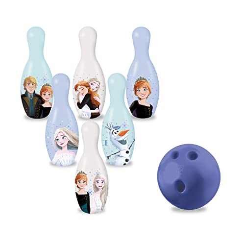 MONDO Frozen Princesa Disney Toys II Incluye 1 Bola y 6 Forzen 2 Bolos-Juguetes Deportivos-Juego para niños 2 3 4 años-28307, Multicolor (28/307)